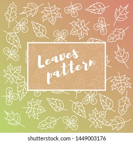 tree leaves seamless pattern sketch. abstract vector illustration. vector leaves pattern.