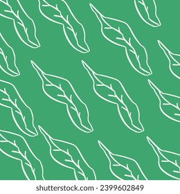 Tree leaves. Seamless pattern. Vector background.