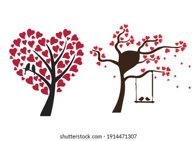 tree with leaves vector design