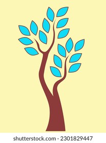  árbol con fondo amarillo de hojas