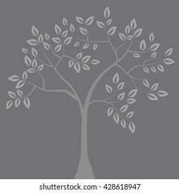 Tree with leaves for your design