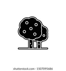 Tree, lemon icon. Simple glyph, flat vector of tree icons for ui and ux, website or mobile application