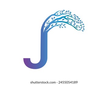Tree and letter logo vector illustration