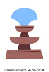 Tree Level Fountain Vector Illustration