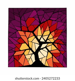 Tree of life, abstract vector illustration