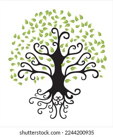 árbol de la vida patrón de otoño cáscara de la pared del árbol