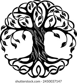 Árbol de la vida, Árbol de la vida Clipart, Árbol de la vida archivos cortados para Cricut, Árbol celta de la vida