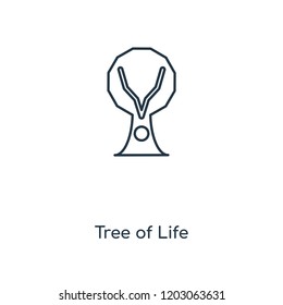 Tree of Life concept line icon. Linear Tree of Life concept outline symbol design. This simple element illustration can be used for web and mobile UI/UX.
