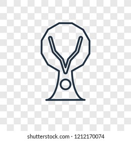 Tree of Life concept vector linear icon isolated on transparent background, Tree of Life concept transparency concept in outline style