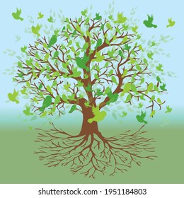 

Tree of life green bird version