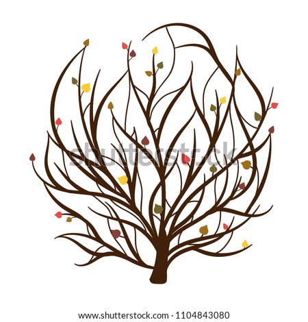 Tree of life in hand drawn style. For print, wall stickers and interior design. Vector illustration. Isolated on white