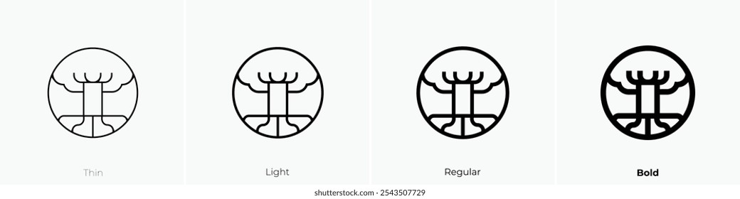 tree of life icon. Thin, Light Regular And Bold style design isolated on white background
