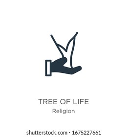 Tree of life icon vector. Trendy flat tree of life icon from religion collection isolated on white background. Vector illustration can be used for web and mobile graphic design, logo, eps10