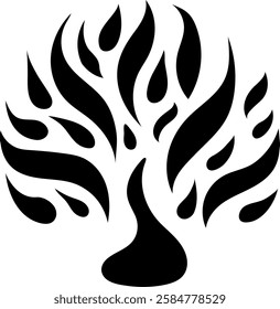 Tree of life isolated on transparent background. Vector illustration