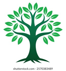 A tree of life isolated on white background vector illustration.
