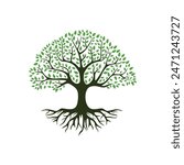 Tree of life logo design vector template