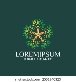 Tree of life logo design vector illustration