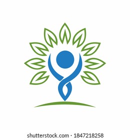 logo de árbol de la vida, simple y limpio