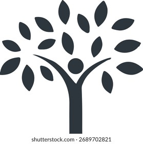 Baum-des-Lebens-Logo als Symbol für Wachstum, Natur und Gemeinschaft