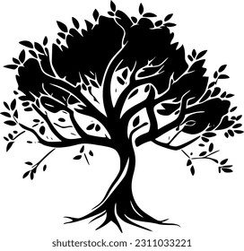 Tree of Life - Minimalist and Flat Logo - Vector illustration
