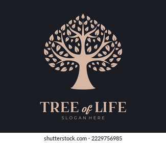 Tree Life Nature Forest Scape Leaves Park Maple Landscape Vector Logo Design