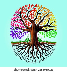 Tree of life nature illustration vector
