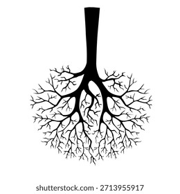 Diseño de la silueta del árbol de la vida. Vector: Ideal para usar como tatuaje, ícono, Diseño gráfico de Web e infografía