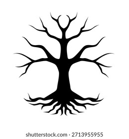 Baum des Lebens Silhouette Design. Vektor: Ideal als Tattoo, Icon, Webgrafik und Infografik