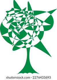 Tree of life. Spiritual and ecological sign. Symbol of different cultures and religions. Symbol of development, growth, sustainability. Vector graphics.
