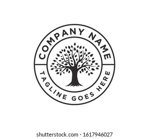 Illustration Tree Life Stamp Seal Emblem Stock Vector (royalty Free 