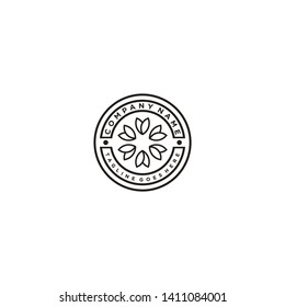 Tree of Life Stamp Seal / Emblem logo design vector