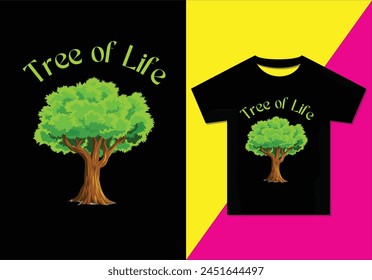 Tree of life t-shirt design, Typography modern T-shirt design for man and women, Modern, Simple, Lettering—vector file, Ready for print.