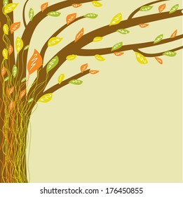 Tree of life. Vector illustration in soft colors