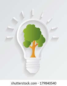 Tree in the light bulb