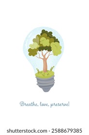 Tree in a Light Bulb - Green Energy Concept