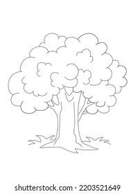 Tree line art to use in illustrator
