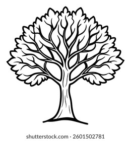tree line art vector design 