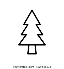 Tree Line Art Vector Icon Design Template