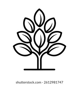 Tree line art  vector illustration.