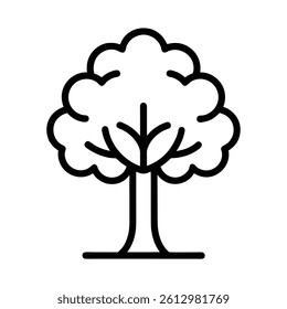 Tree line art  vector illustration.