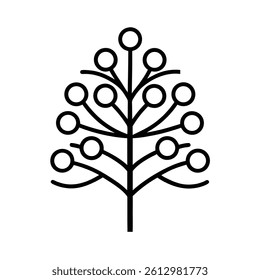 Tree line art  vector illustration.
