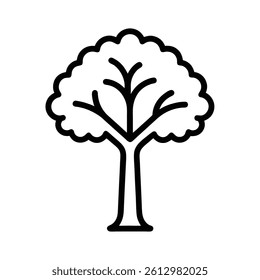 Tree line art  vector illustration.