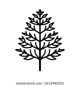 Tree line art  vector illustration.