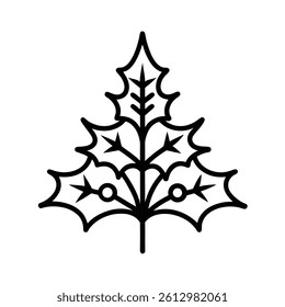 Tree line art  vector illustration.