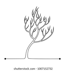 tree line design silhouette vector illustration