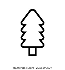 Baumliniensymbol. Weihnachtsbaumsymbol. Vektorgrafik einzeln auf weißem Hintergrund.