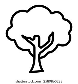 Tree Line Icon Design For Personal And Commercial Use