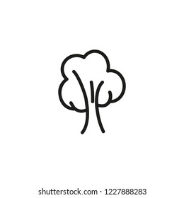 Tree line icon. Forest, timber, oak. Nature concept. Vector illustration can be used for topics like environment, conservation, ecology