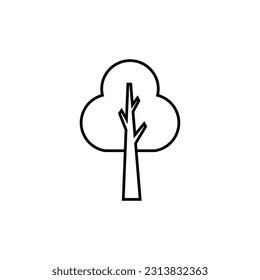 Tree line icon, logo vector