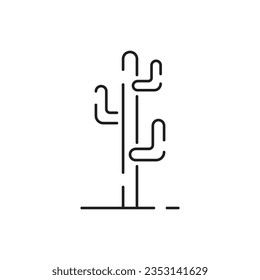 Tree line icon. Naturally beautiful symbol. Tree vector outline isolated on white background. Forest, park and garden tree flat signs collection 